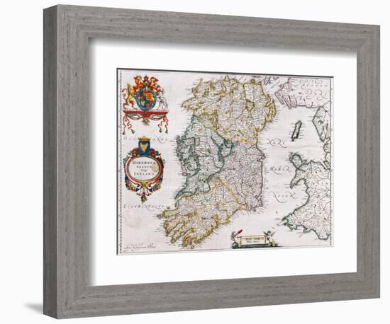 Map of Ireland, 1635-Willem Janszoon Blaeu-Framed Giclee Print