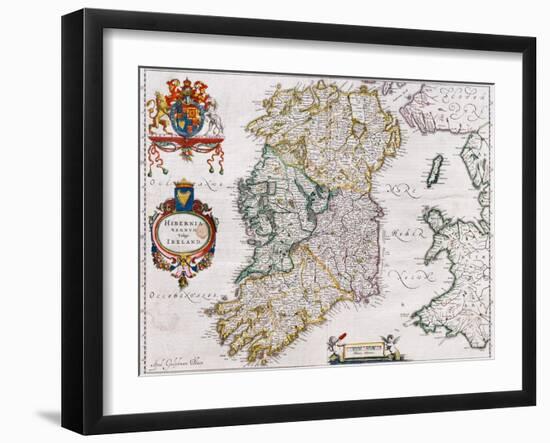 Map of Ireland, 1635-Willem Janszoon Blaeu-Framed Giclee Print