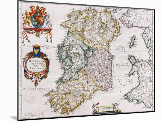 Map of Ireland, 1635-Willem Janszoon Blaeu-Mounted Giclee Print