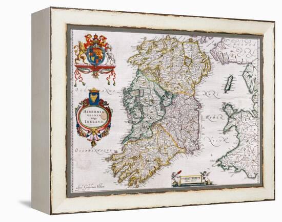 Map of Ireland, 1635-Willem Janszoon Blaeu-Framed Premier Image Canvas