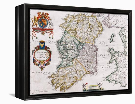 Map of Ireland, 1635-Willem Janszoon Blaeu-Framed Premier Image Canvas