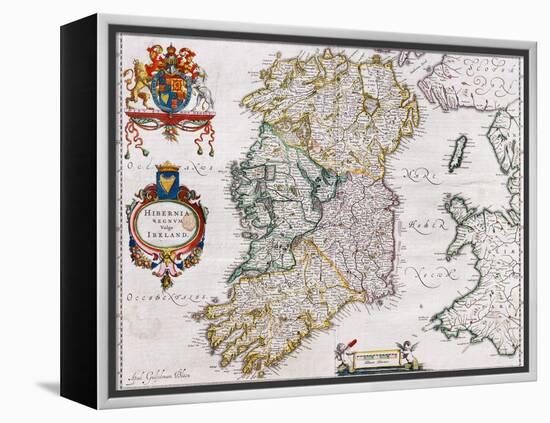 Map of Ireland, 1635-Willem Janszoon Blaeu-Framed Premier Image Canvas