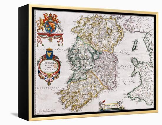 Map of Ireland, 1635-Willem Janszoon Blaeu-Framed Premier Image Canvas