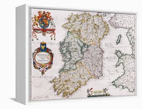 Map of Ireland, 1635-Willem Janszoon Blaeu-Framed Premier Image Canvas