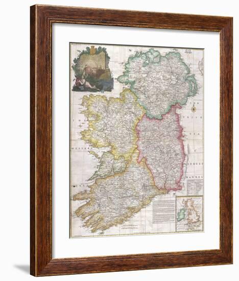 Map of Ireland,1794-John Rocque-Framed Premium Giclee Print