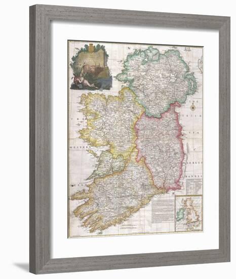 Map of Ireland,1794-John Rocque-Framed Premium Giclee Print