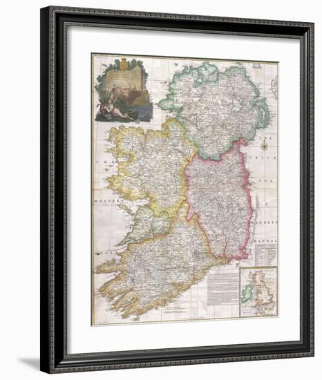 Map of Ireland,1794-John Rocque-Framed Premium Giclee Print