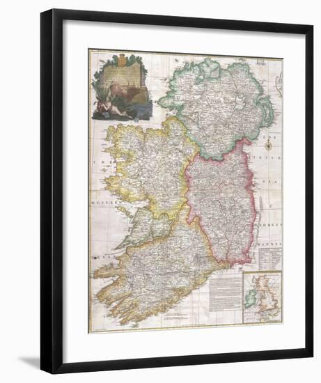 Map of Ireland,1794-John Rocque-Framed Premium Giclee Print