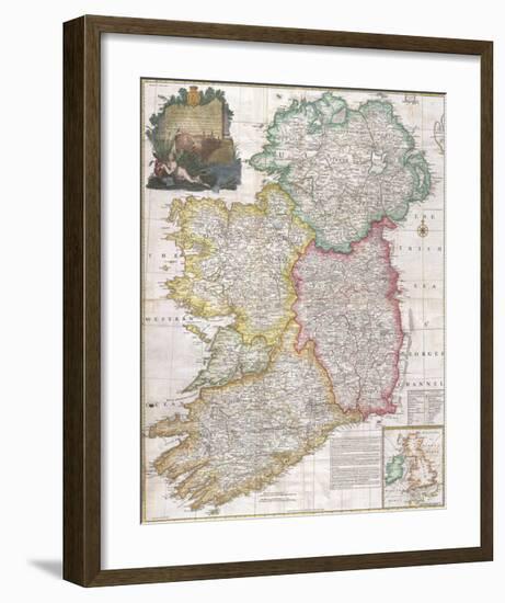 Map of Ireland,1794-John Rocque-Framed Premium Giclee Print