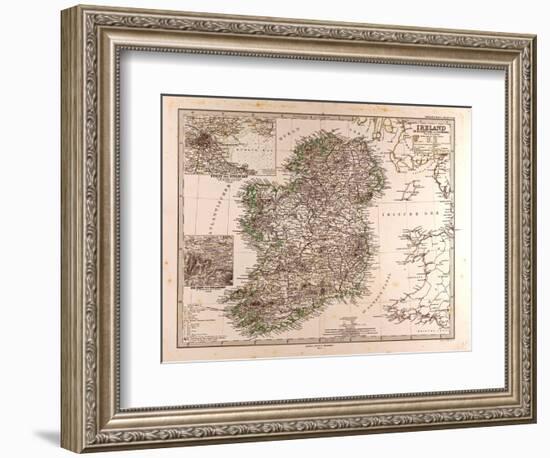 Map of Ireland, 1872-null-Framed Giclee Print