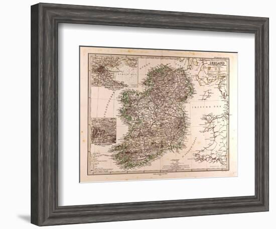 Map of Ireland, 1872-null-Framed Giclee Print