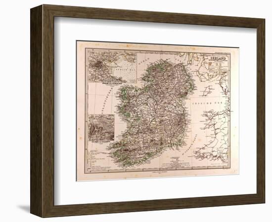 Map of Ireland, 1872-null-Framed Giclee Print