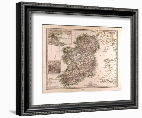 Map of Ireland, 1872-null-Framed Giclee Print