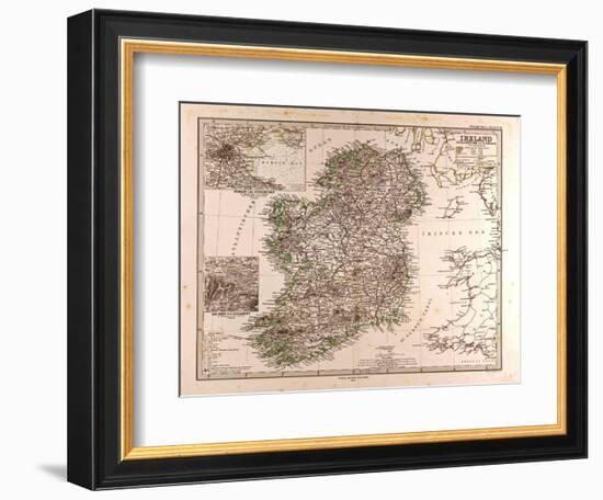 Map of Ireland, 1872-null-Framed Giclee Print