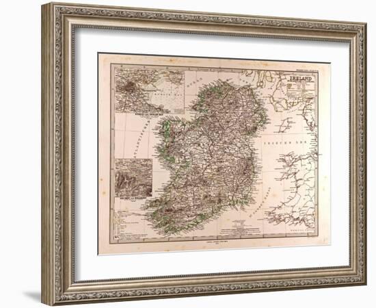 Map of Ireland, 1872-null-Framed Giclee Print