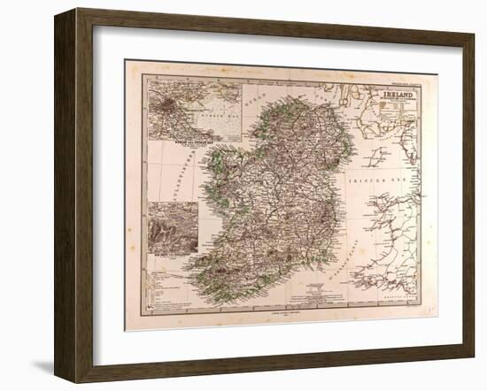 Map of Ireland, 1872-null-Framed Giclee Print