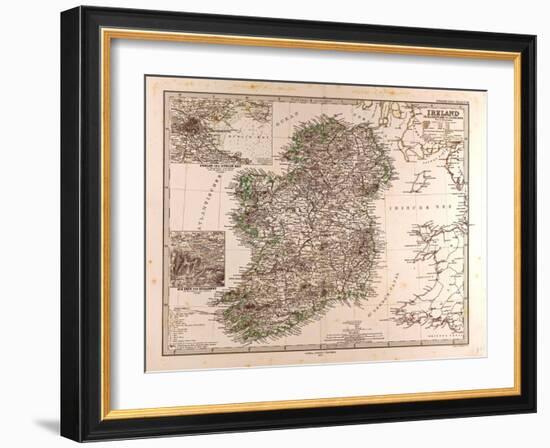 Map of Ireland, 1872-null-Framed Giclee Print