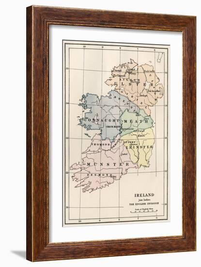 Map of Ireland before the English Invasion, circa 1580-null-Framed Giclee Print