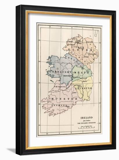 Map of Ireland before the English Invasion, circa 1580-null-Framed Giclee Print