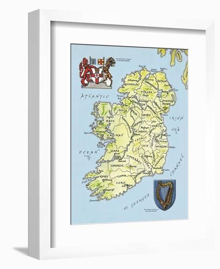 Map of Ireland-null-Framed Giclee Print