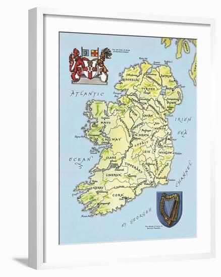 Map of Ireland-null-Framed Giclee Print