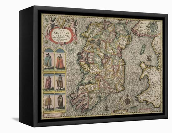 Map Of Ireland-null-Framed Premier Image Canvas