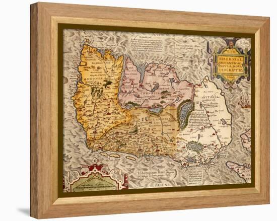 Map Of Ireland-null-Framed Premier Image Canvas