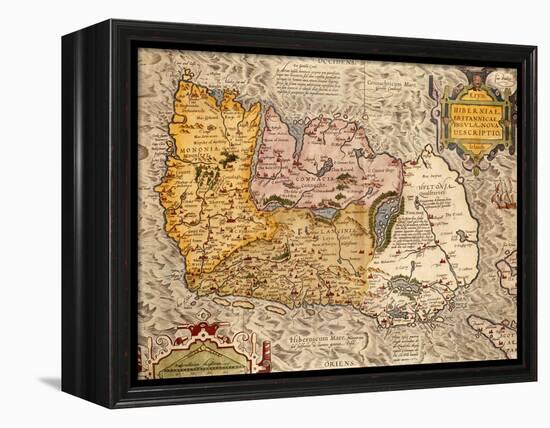 Map Of Ireland-null-Framed Premier Image Canvas