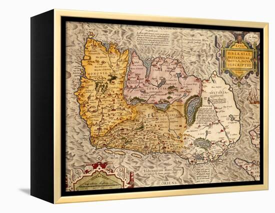 Map Of Ireland-null-Framed Premier Image Canvas