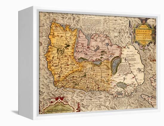 Map Of Ireland-null-Framed Premier Image Canvas