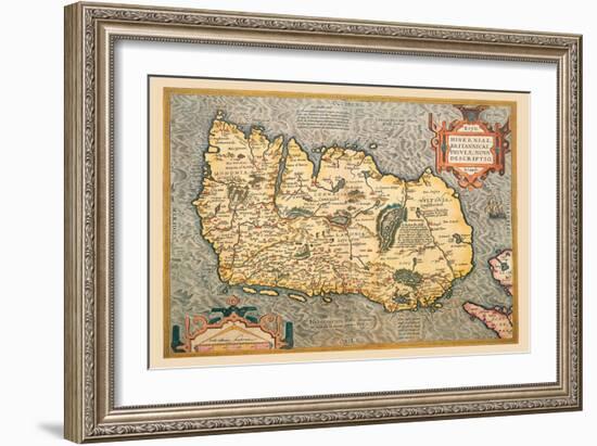 Map of Ireland-Abraham Ortelius-Framed Art Print