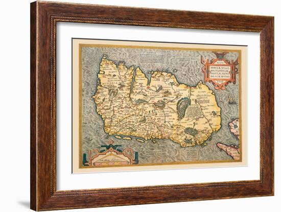 Map of Ireland-Abraham Ortelius-Framed Art Print