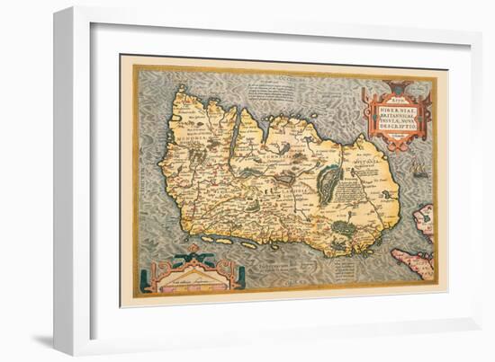 Map of Ireland-Abraham Ortelius-Framed Art Print