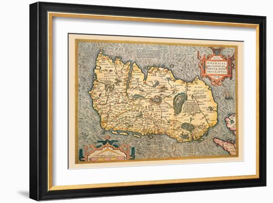 Map of Ireland-Abraham Ortelius-Framed Art Print