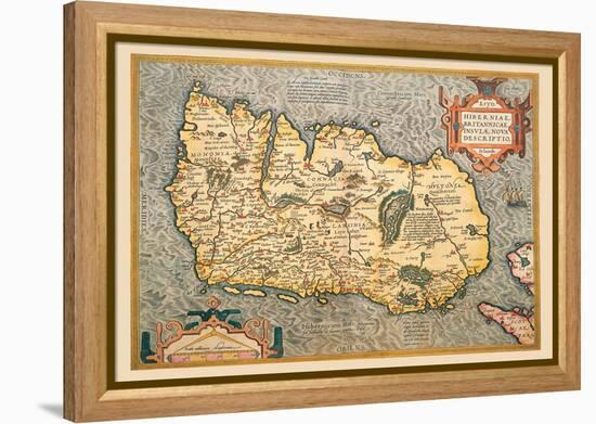 Map of Ireland-Abraham Ortelius-Framed Stretched Canvas