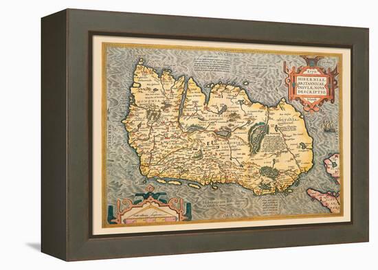 Map of Ireland-Abraham Ortelius-Framed Stretched Canvas