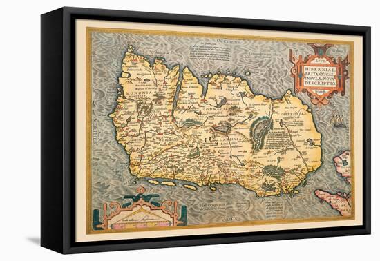 Map of Ireland-Abraham Ortelius-Framed Stretched Canvas