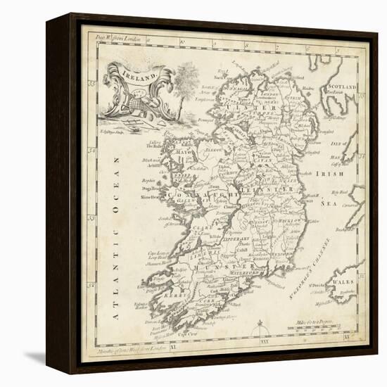 Map of Ireland-T. Jeffreys-Framed Stretched Canvas