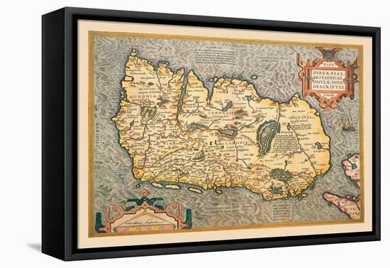 Map of Ireland-Abraham Ortelius-Framed Stretched Canvas