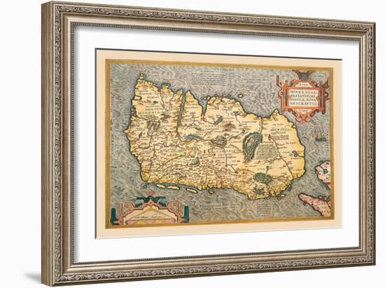 Map of Ireland-Abraham Ortelius-Framed Art Print