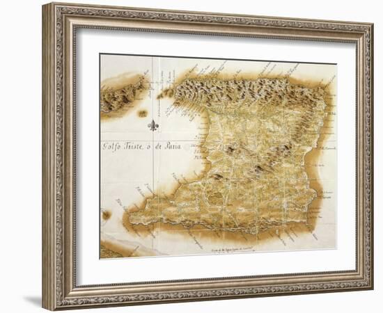 Map of Island of Trinidad, 1777, Trinidad and Tobago, 18th Century-null-Framed Giclee Print