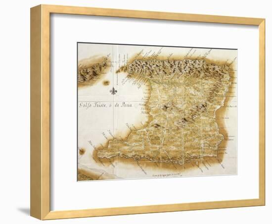 Map of Island of Trinidad, 1777, Trinidad and Tobago, 18th Century-null-Framed Giclee Print