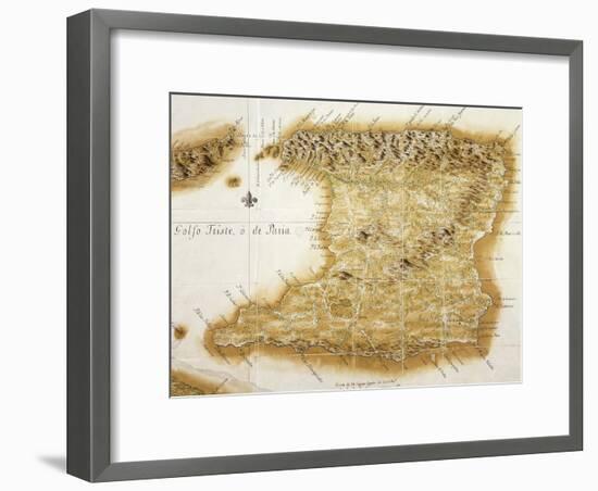 Map of Island of Trinidad, 1777, Trinidad and Tobago, 18th Century-null-Framed Giclee Print