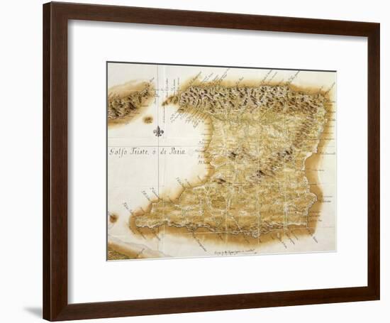 Map of Island of Trinidad, 1777, Trinidad and Tobago, 18th Century-null-Framed Giclee Print