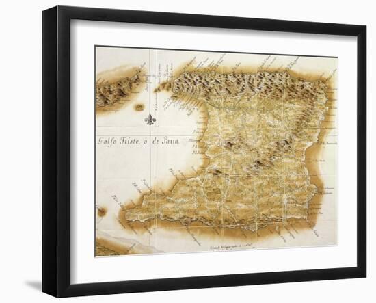 Map of Island of Trinidad, 1777, Trinidad and Tobago, 18th Century-null-Framed Giclee Print