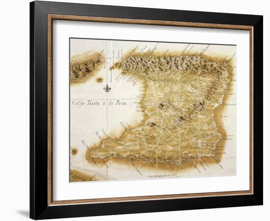 Map of Island of Trinidad, 1777, Trinidad and Tobago, 18th Century-null-Framed Giclee Print