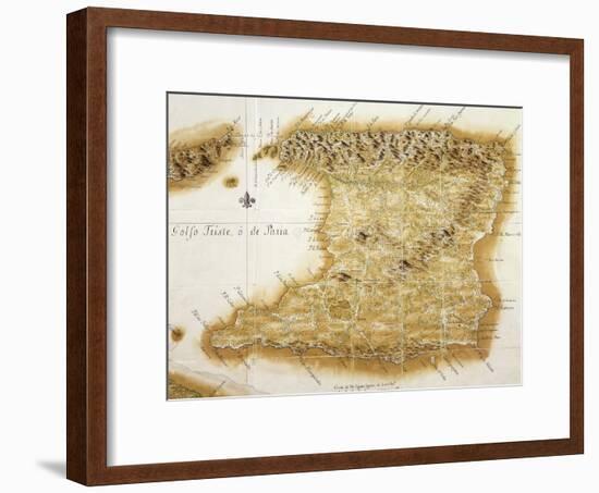 Map of Island of Trinidad, 1777, Trinidad and Tobago, 18th Century-null-Framed Giclee Print