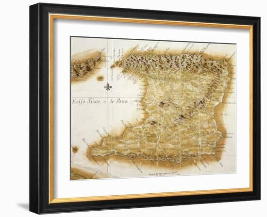 Map of Island of Trinidad, 1777, Trinidad and Tobago, 18th Century-null-Framed Giclee Print