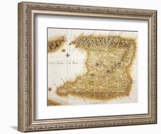 Map of Island of Trinidad, 1777, Trinidad and Tobago, 18th Century-null-Framed Giclee Print