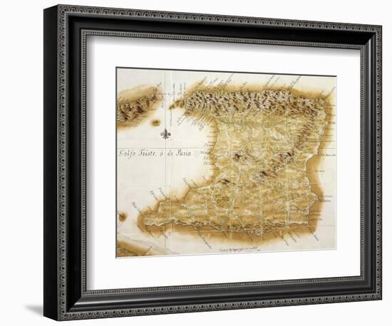 Map of Island of Trinidad, 1777, Trinidad and Tobago, 18th Century-null-Framed Giclee Print